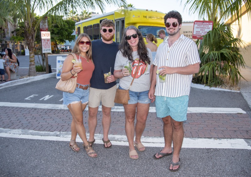 Friends enjoying drinks on Bridge Street