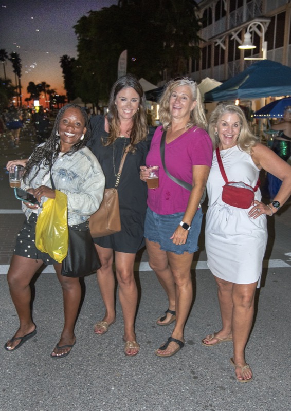 Friends having a great night on Bridge Street