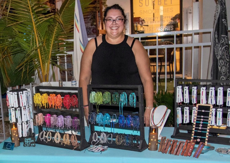 Local vendor selling handmade jewelry